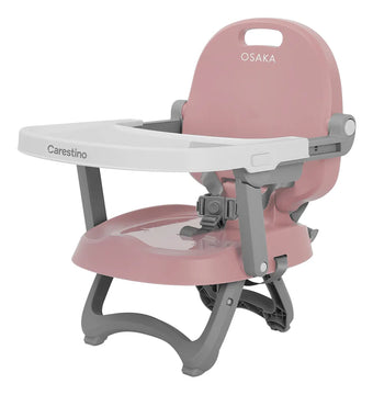 Silla De Comer Bebé Carestino Osaka Booster Rosa Altura Adaptable con Bandeja Extraíble