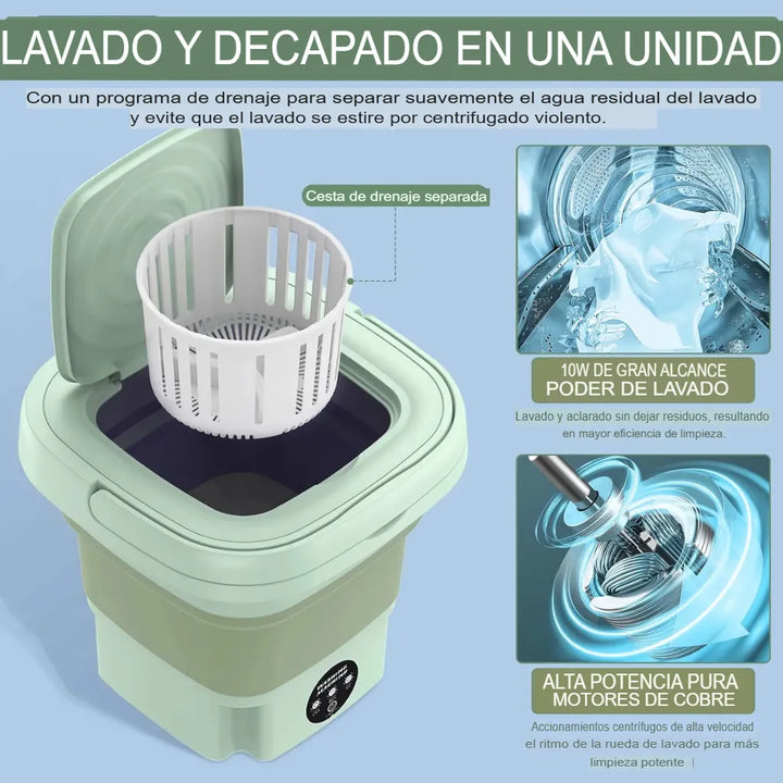 Lavadora Plegable Pequeña, Lavadora Portátil Mini Lavadora Diseño 1