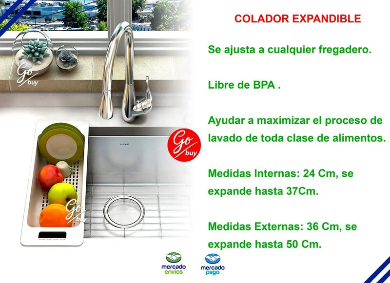 Colador Escurridor Frito Verdura Pasta Pasltico Grado Cocina Disponible