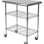 Mesa Cocina Acero Inoxidable 76x51x91 Cms Liso Cromado