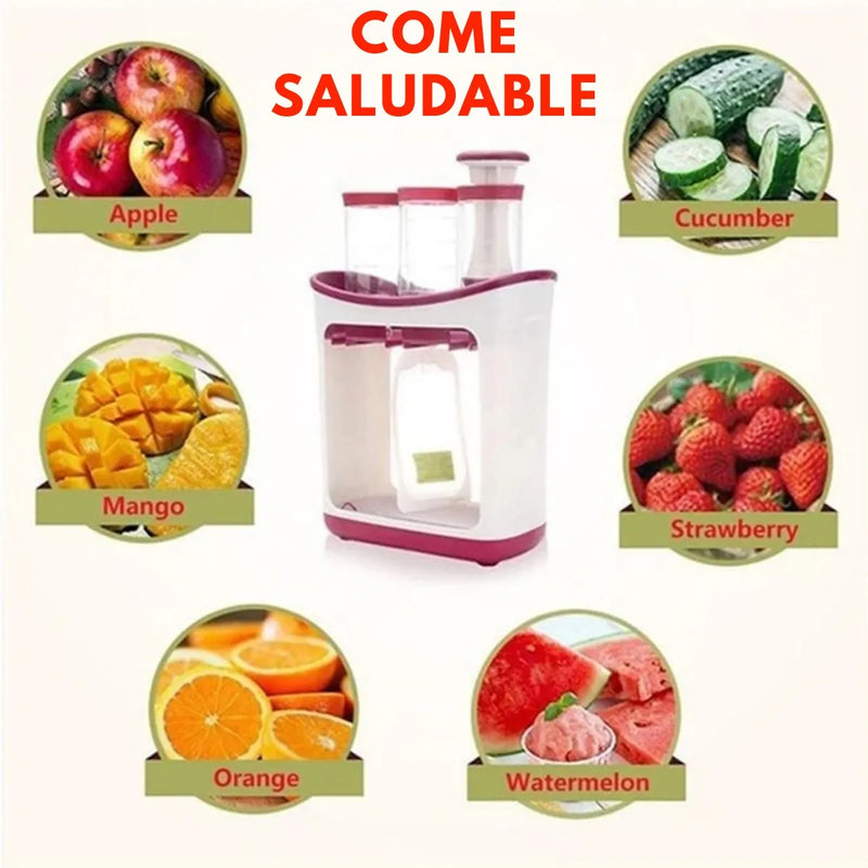 Dispensador Compota Bolsa Estación Papilla Bebe Extractor