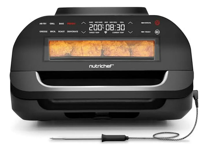 Parrilla Inteligente 7 En 1 C/ Air Fryer, Termómetro Smart.