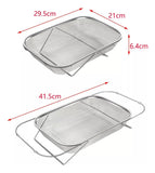 Escurridor Cesta De Drenaje De Acero Inoxidable Lavaplatos Plateado