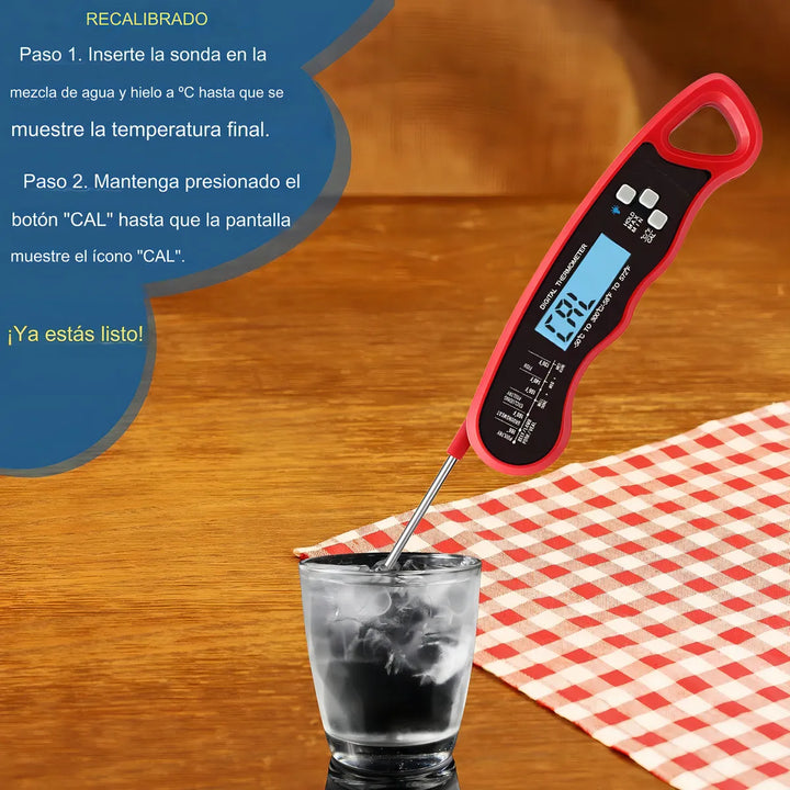Termómetro Digital Cocina Carnes Líquidos Aceite Plegable