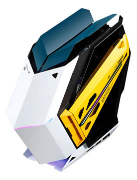 Chasis Gabinete Caja Gamer Iceberg Mech One Argb X4 Fan Blanco