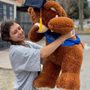 Peluche De Grado Grande 1 Metro + Moño + 3 Globos Oso De Grado