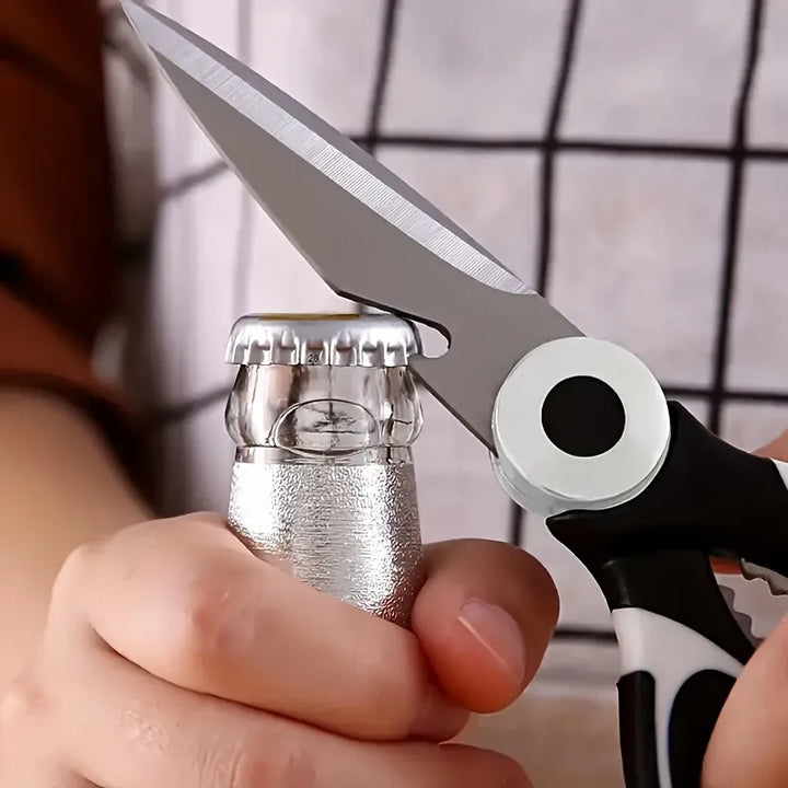 Tijeras De Cocina De Acero Inoxidable Cortan Pollo Pescado Negro