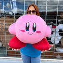 Kirby Peluche Grande 50cm Perfumado + Moño +3 Globos Rosa Chicle