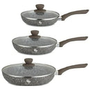 Set 3 Sartenes Antiadherentes Schaffhausen Mármol Gris Color Gris Oscuro