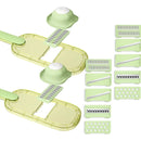 Combo X2: Pelador Y Rallador Verduras Protector 6en1 Chefmas Verde
