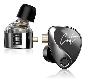 Auriculares in-ear gamer KZ Castor Bass version Sin microfono 120 cm