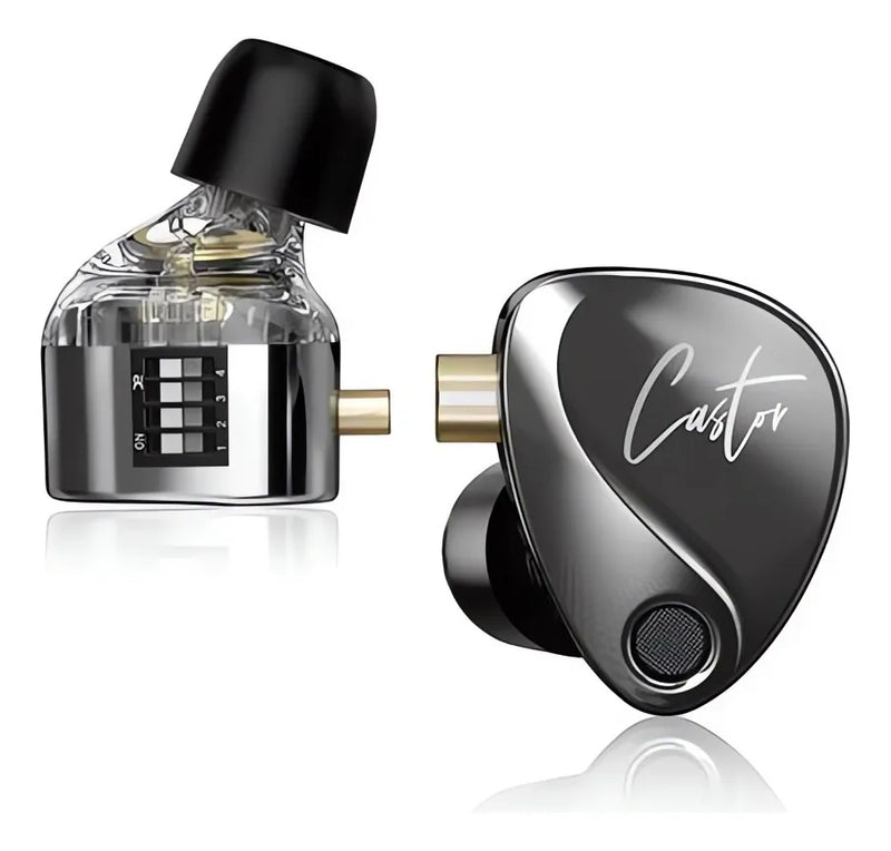 Auriculares in-ear gamer KZ Castor Bass version Sin microfono 120 cm