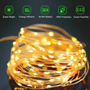 Luces Navideñas Guirnalda 12metros 100 Led Con Energía Solar Luz Cálida