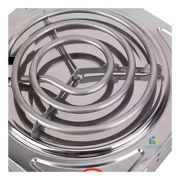 Fogon Eléctrico 2 Puestos, Estufa Electrica 5 Niveles Temperatura Color Negro Impovd