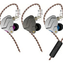 Auriculares in-ear inalámbricos KZ Auriculares con cable ZSN Pro with mic violeta