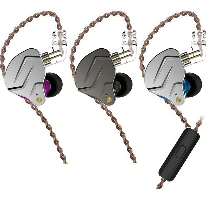 Auriculares in-ear inalámbricos KZ Auriculares con cable ZSN Pro with mic violeta