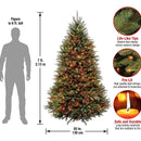 Árbol De Navidad Artificial 7 Pies Con Luces Multicolores