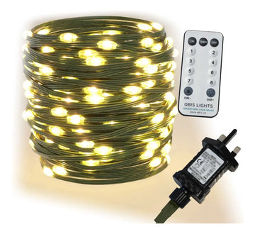 Qbis 200 Luces Led De Navidad De Color Blanco Cálido Con C.