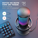 Micrófono dinámico Fifine A8 Gamer modelo color negro