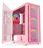 Caja Pc Apevia Inspire-pk Rosa Atx Con 4 Ventiladores Argb