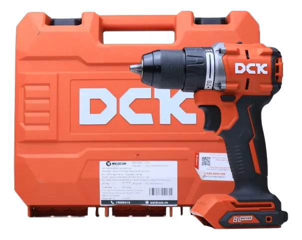 Taladro Atornillador Inalámbrico Dck 20v 500w + 2 Baterías Rojo/negro