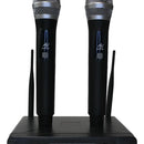 Microno Profesional Inalambrico Doble Uhf Recargable 30ch Color Negro