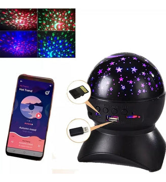 Parlante Bluetooth Portátil Lámpara Luces Colores Led Usb Tf