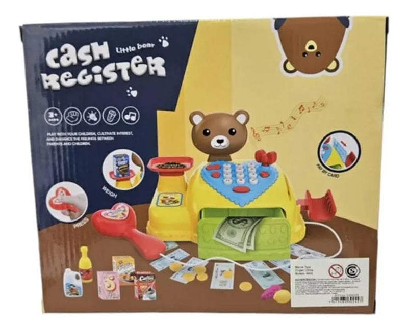 Caja Registradora Oso Infantil Con Accesorios Y Sonido