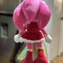 Amy Rose Sonic Rosa 45cm + Obsequios Globos Y Moño Rosa Chicle