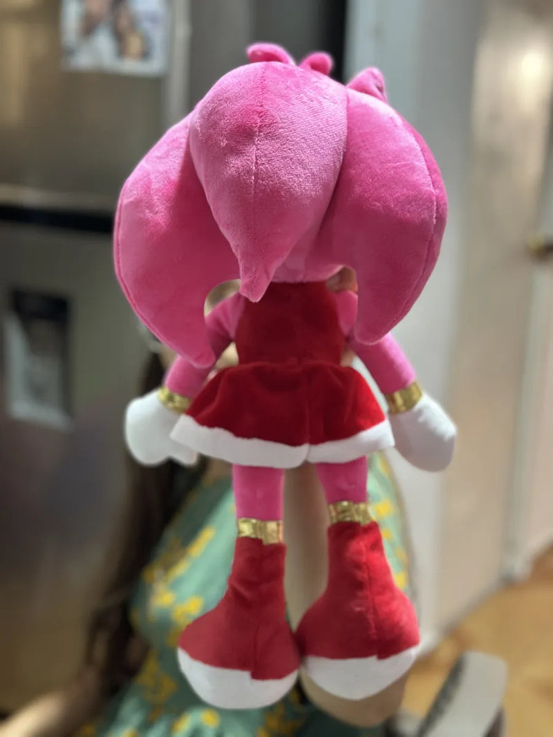 Amy Rose Sonic Rosa 45cm + Obsequios Globos Y Moño Rosa Chicle
