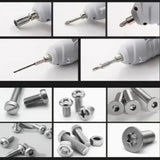 Destornillador Inalámbrico Eléctrico Recargable 47 Piezas - Gris