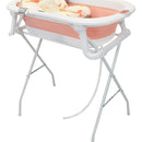 Bañera Plegable Con Soporte Y Cojín Stand Happy Baby Color Rosa