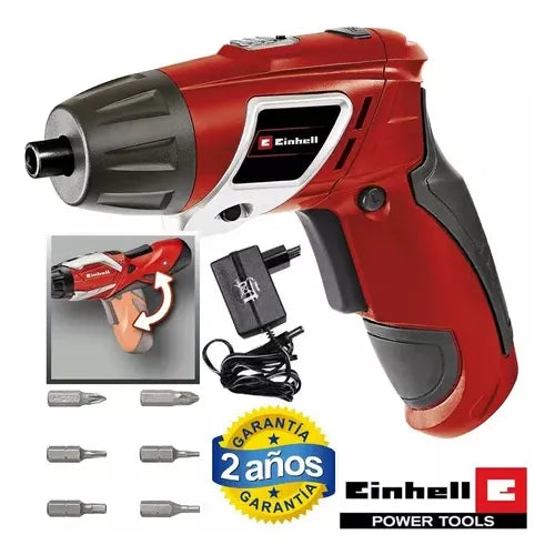 Atornillador Inalámbrico Destornillador Einhell 3,6v 200rpm Rojo