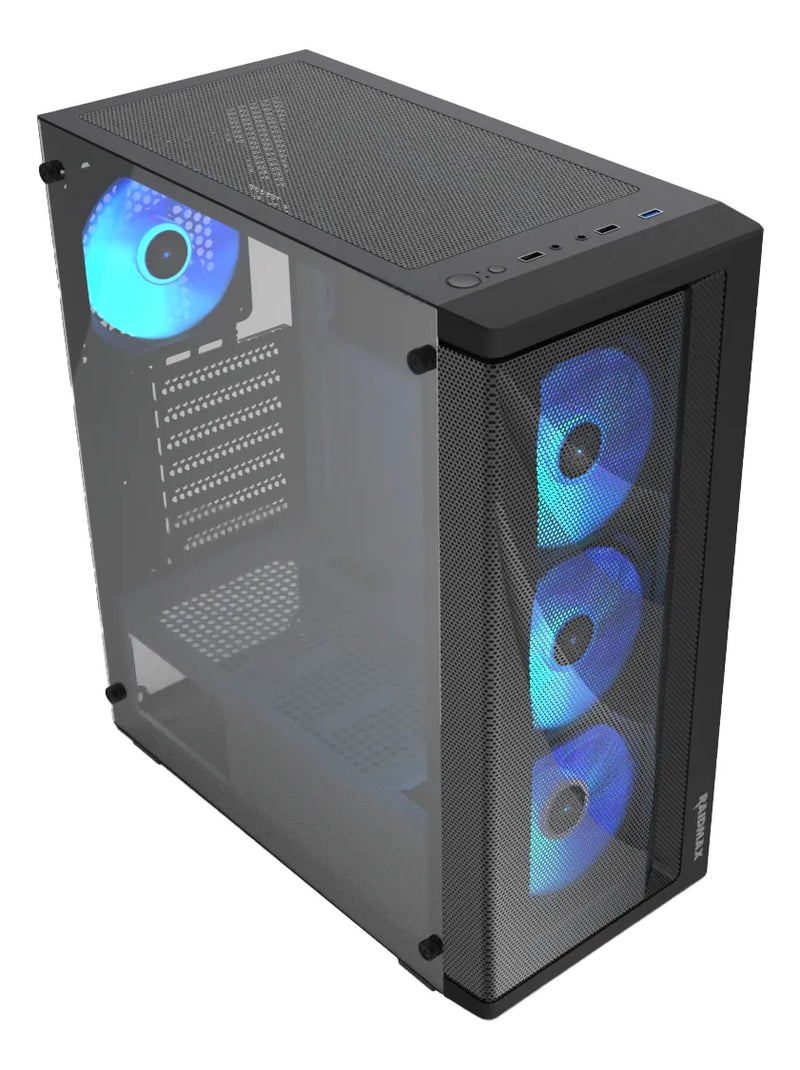 Gabinete Gamer Raidmax Meshian X922 4x Fan Argb Negro