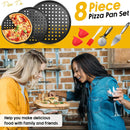 Molde Para Pizza Mimorou De 8 Piezas Con Agujeros De 9 Pulga