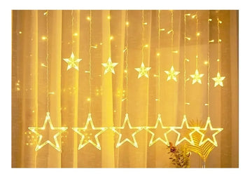 Instalación Punta De Estrellas Cortina Luces Led Navideña 6m