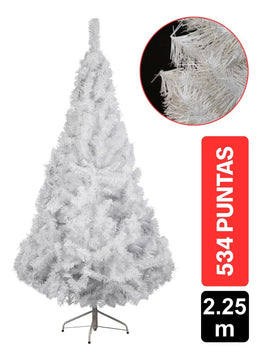 Arbol De Navidad Siberiano 2.25m 534 Puntas Gio Home Pino Navideño Look Natural Base Metalica Artificial Para Decoracion Con Bolas Adornos Extension Cintas Bombillos Botas Campanas Luces Estrella Noel