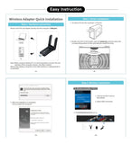 Adaptador Usb Wifi 1300 Mbps Dual 5g Y 2.4g + Bluetooth