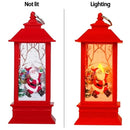 Farol Vela Navideño Rojo Luz Led Navidad Decoración Noel