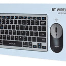 Kit De Teclado Y Mouse Inalámbrico De 2.4 Ghz Para Pc Tablet Mouse Gris Teclado Negro