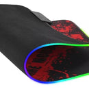 Mouse Pad Xtrike Me Gamer Iluminacion Y Base Antideslizante Color Negro