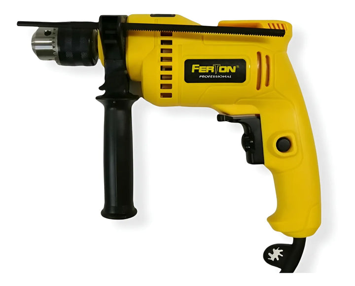 Taladro Eléctrico De Mano 13mm 550w Tlj513 Ferton Color Amarillo Frecuencia 60 Hz