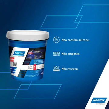 Norton Masa De Pulir- Crema Polichado 1kg Paso 1 Corte Alto