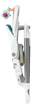 Silla Comedor Bebé Portátil 2 En 1 Con Juguetes Color Azul Acero Selva