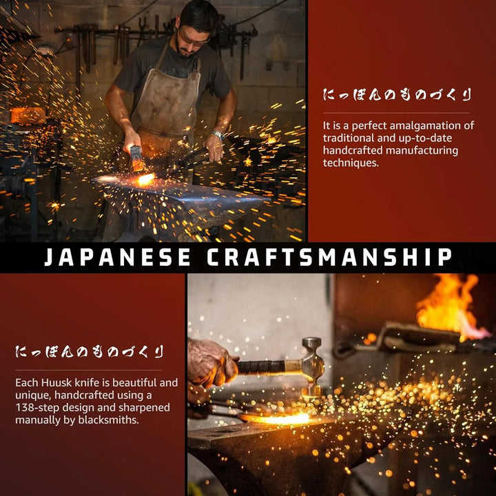 Cuchillos Huusk De Japón, Cuchillo De Chef Serbio Mejorado F