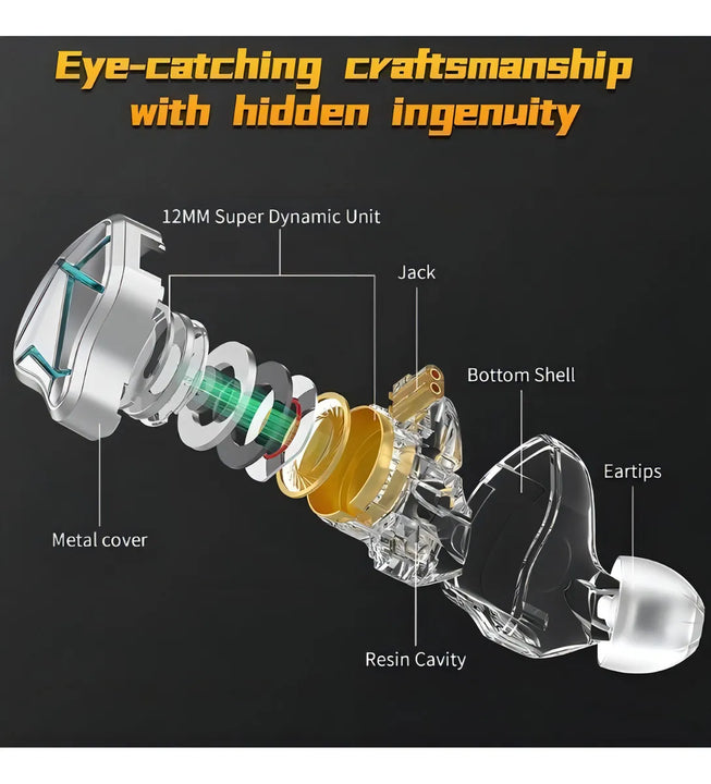 Audífonos Kz Esx Con Mic Dinámicos Hifi Good Bass Monitor