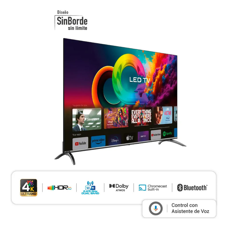 Televisor Hyundai 58 Pulgadas Qled 4k Google Smart Tv
