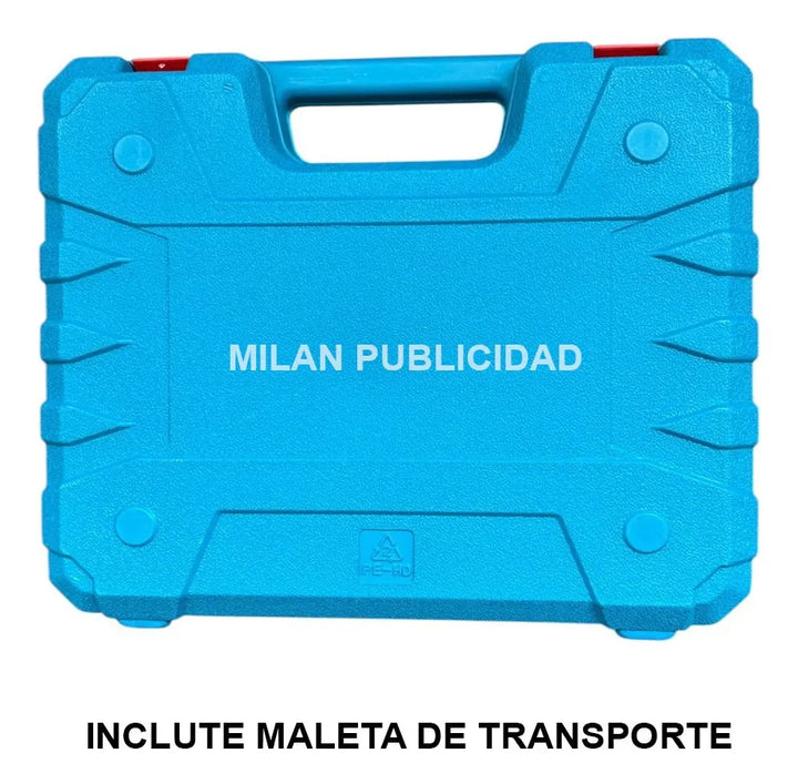 Taladro Inalámbrico Eléctrico Maletín 3 Baterías Azul Marino