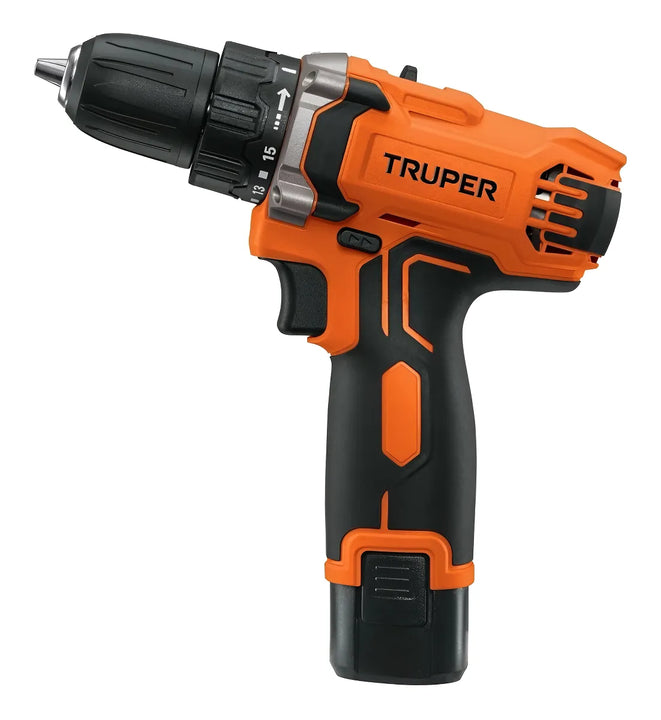 Taladro Inalámbrico 3/8'' 12 V 1250 Rpm Truper 18653 Color Naranja
