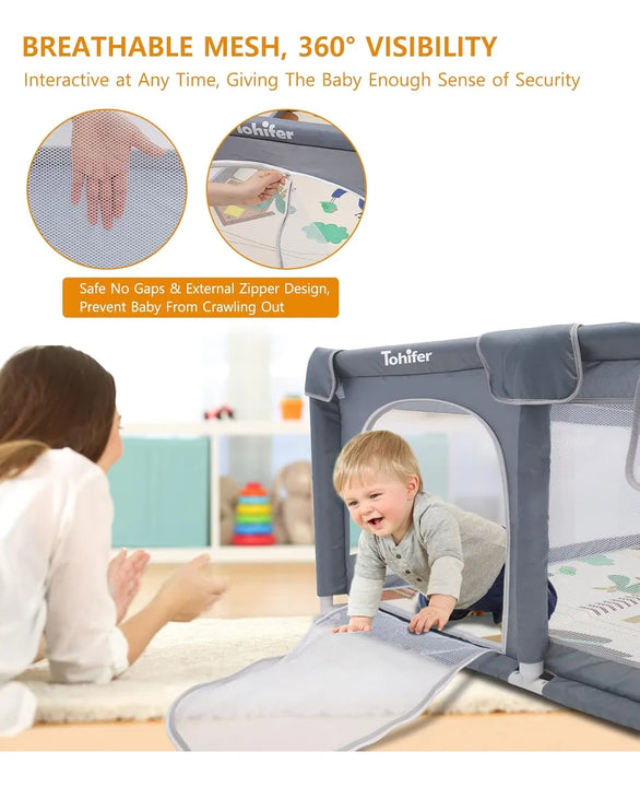 Parque Infantil Ultra Seguro Con Alfombra 79x59in